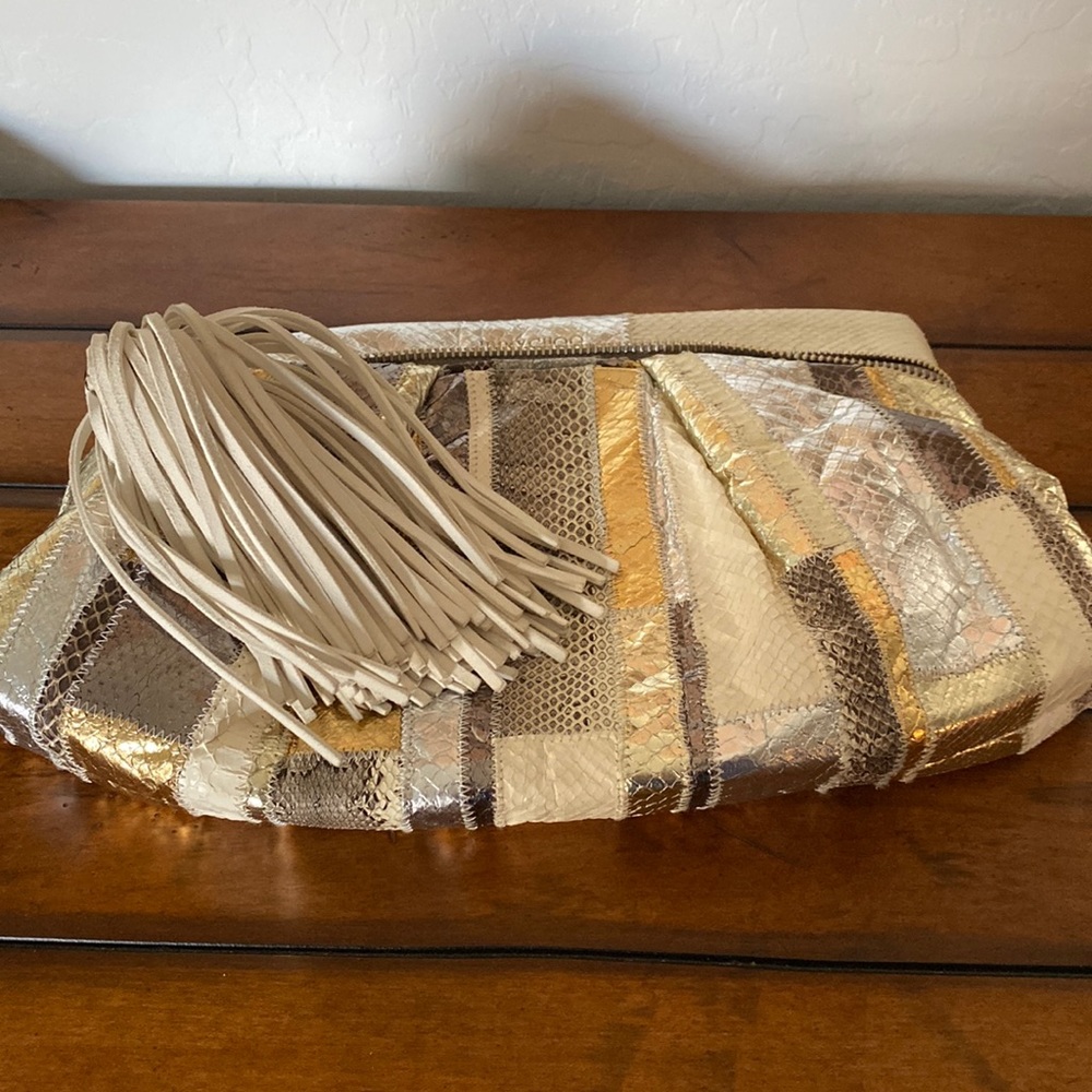 Great Jimmy Choo python clutch!